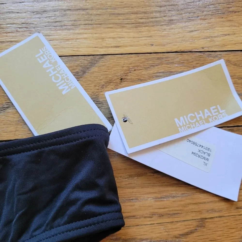 MICHAEL KORS Women's Solid Full Coverage Bikini Bottoms Size XL Swimwear